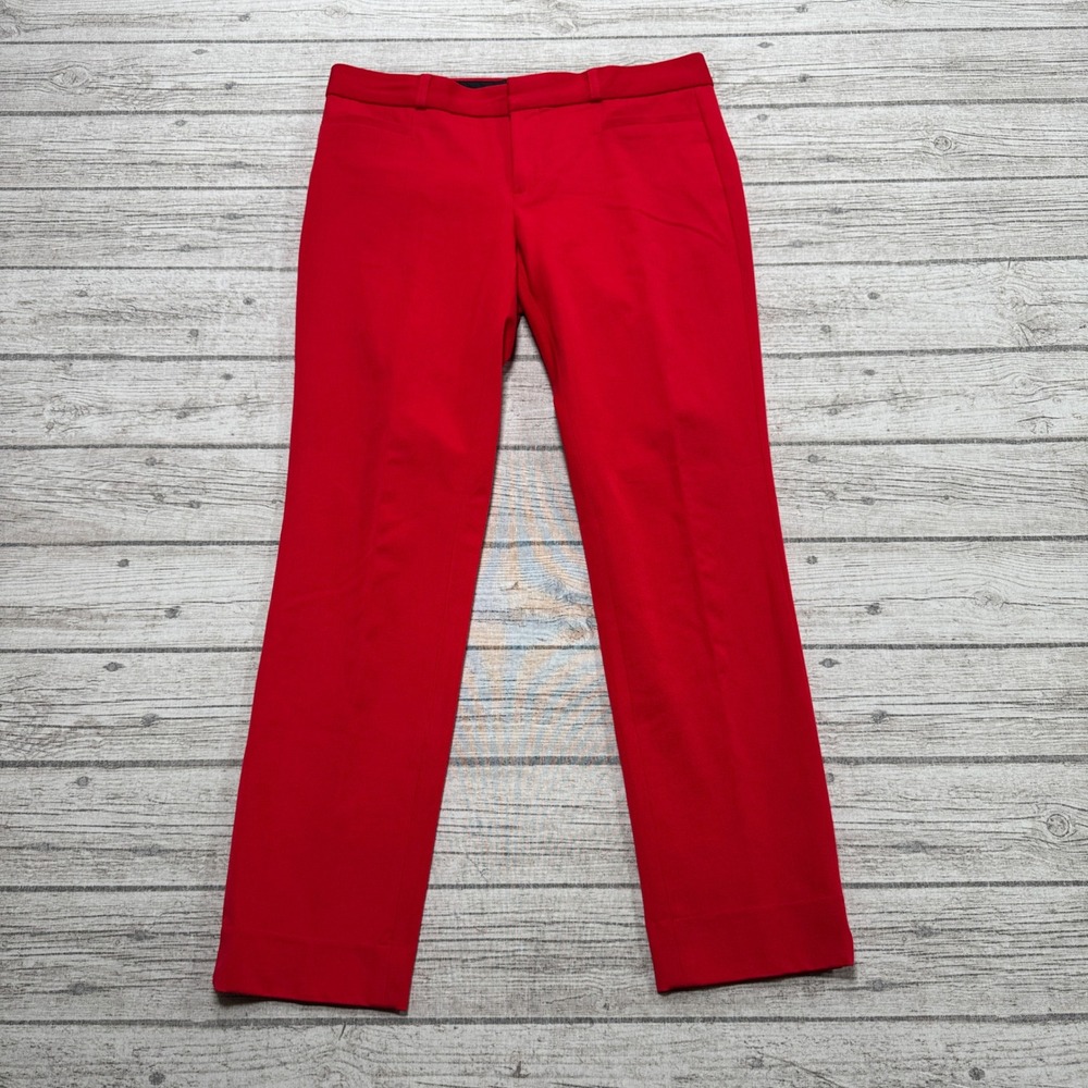 Banana Republic Dress Pants Women's 6 Red Sloan Fit Skinny Stretch Flat Front